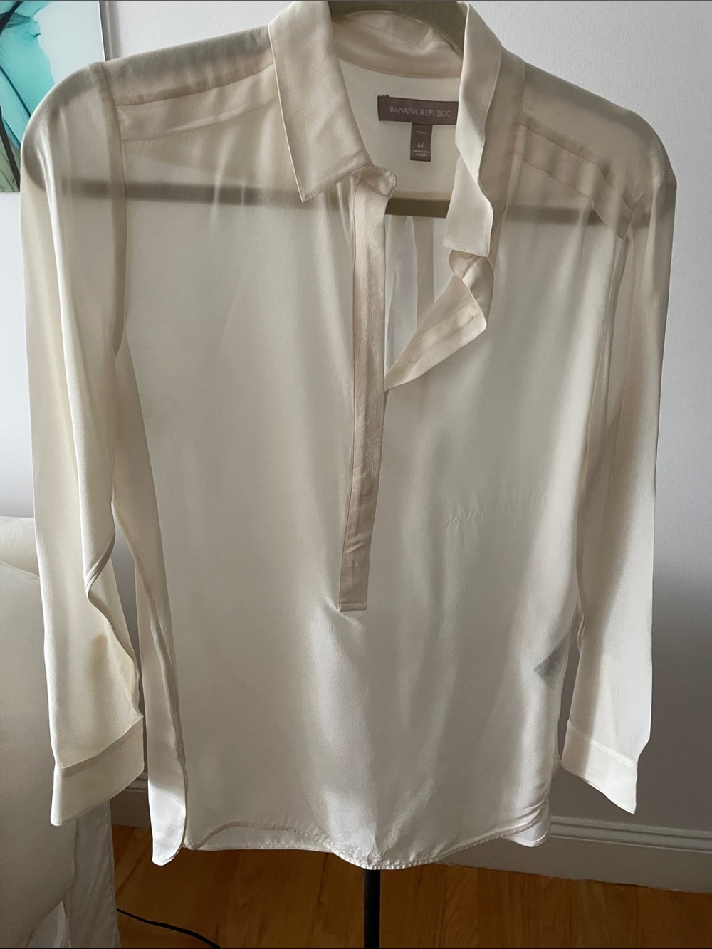 Banana Republic Cream Silk Blouse